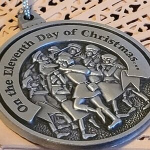 Pewter ornament On the eleventh day of christmas